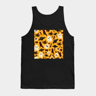 Colourful orange halloween pattern Tank Top